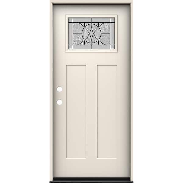 Jeld Wen 36 In X 80 Right Hand 1 4 Lite Craftsman Tryon Decorative Glass Primed Fiberglass Prehung Front Door Thdjw232700766 The Home Depot - Jeld Wen Decorative Glass Exterior Doors Jeld Wen 36 In X 80 Right Hand 1 4 Lite Craftsman Tryon Decorative Glass Primed Fiberglass Prehung Front Door Thdjw232700766 The Home Depot - Jeld Wen Decorative Glass Exterior Doors