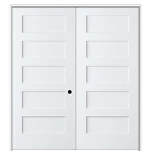 MMI Door Shaker Flat Panel 60 in. x 80 in. Right Hand Solid Core Primed ...