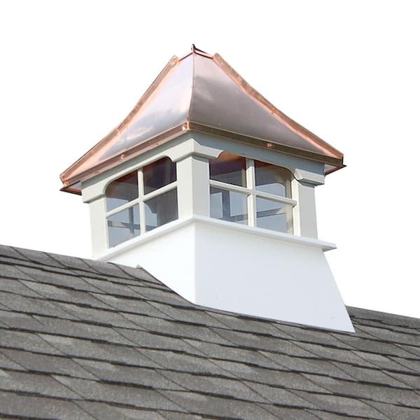 Rainier 20 in. x 20 in. x 32 in. Composite Vinyl Cupola with Copper Roof