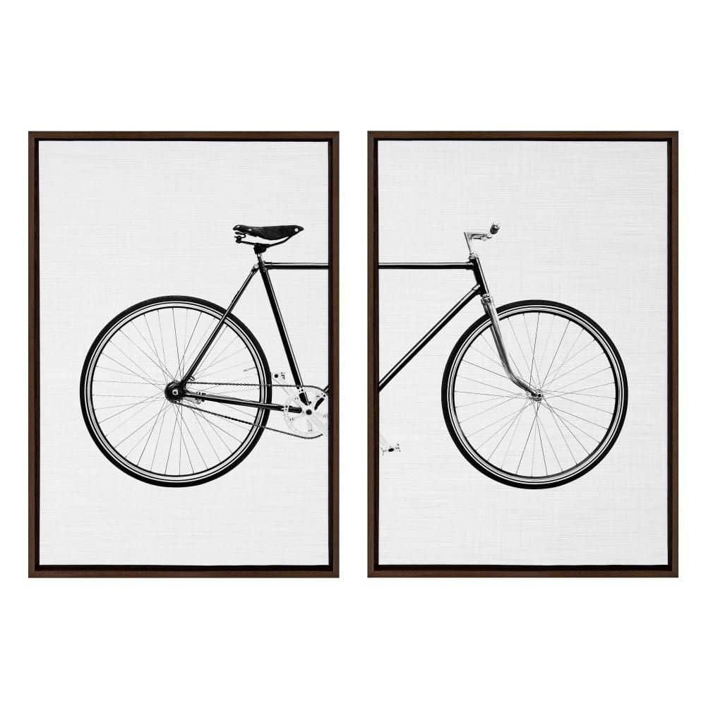 "2 Piece Sylvie ""Bicycle Canvas"" by Simon Te of Tai Prints Hobbies Framed Art Print Set 23 in. x 33 in." price history on PriceWatchPro