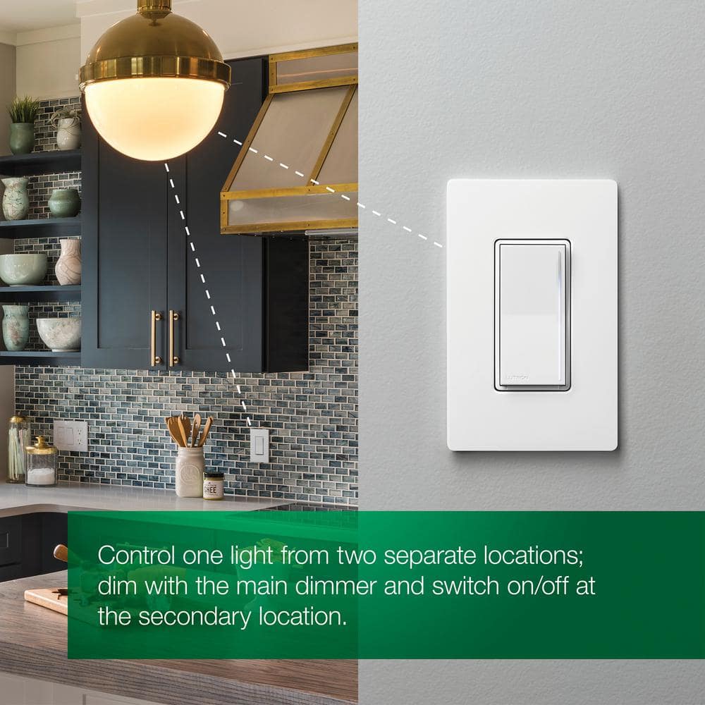 Lutron Black Gloss Touch Dimmer Switch for LED and Incandescent Bulbs