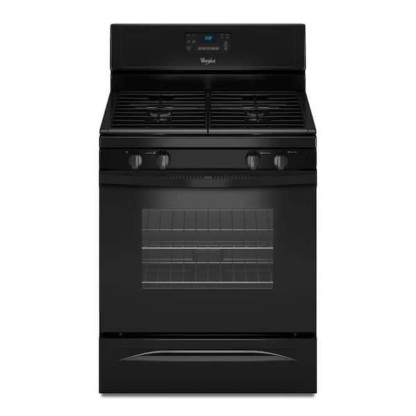 Whirlpool 5.0 cu. ft. Gas Range with Self-Cleaning Oven in Black