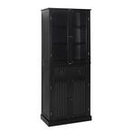 VEIKOUS 72 in. H Off-White Kitchen Storage Pantry Cabinet Closet with ...