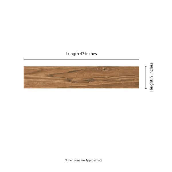 MSI Kamani Koa 9 in. x 47 in. Matte Porcelain Wood Look Floor and