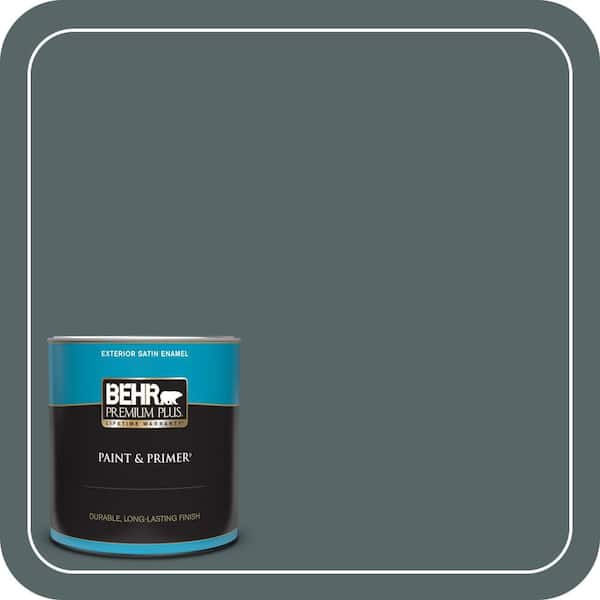 BEHR PREMIUM PLUS 1 qt. #N440-6 Brooklyn Satin Enamel Exterior Paint & Primer