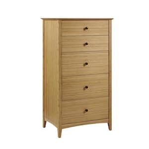 Willow 5-Drawer Caramelized 20 in. L x 28 in. W x 51 in. H