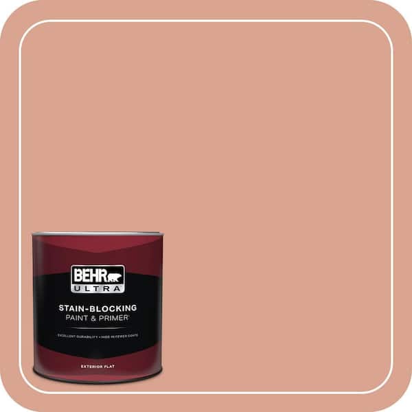 BEHR ULTRA 1 qt. Home Decorators Collection #HDC-CT-13 Apricotta Flat Exterior Paint & Primer