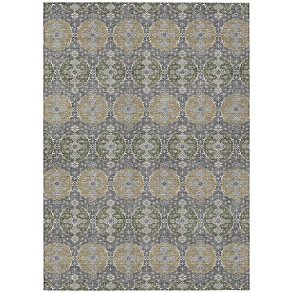 Chantille Machine Washable Indoor/Outdoor Abstract ACN2918 Gray 10 ft. x 14 ft. Area Rug