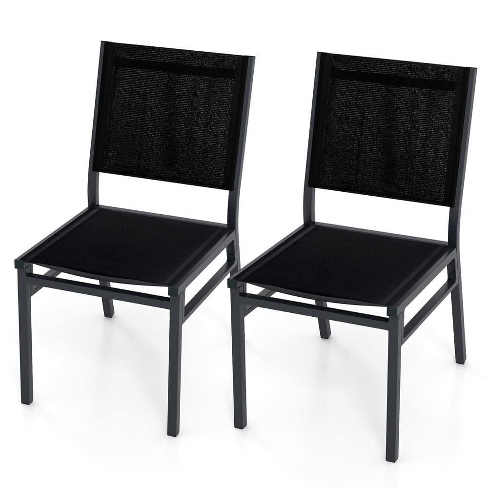 2PCS Outdoor Dining Chairs w/ Breathable Seat Backrest Heavy-Duty Aluminum Frame price history on PriceWatchPro