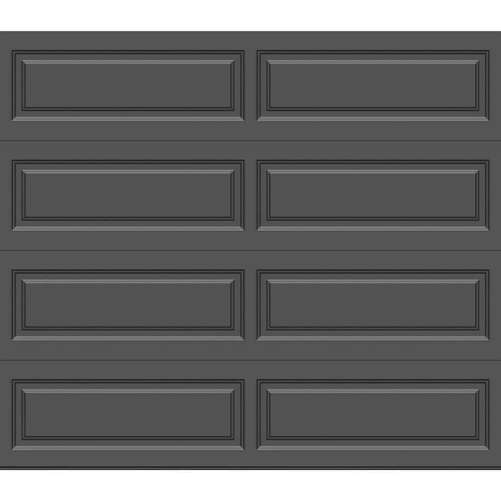 Classic Steel Long Panel 8 ft. x 7 ft. Insulated 12.9 R-Value  Charcoal Garage Door without windows price history on PriceWatchPro