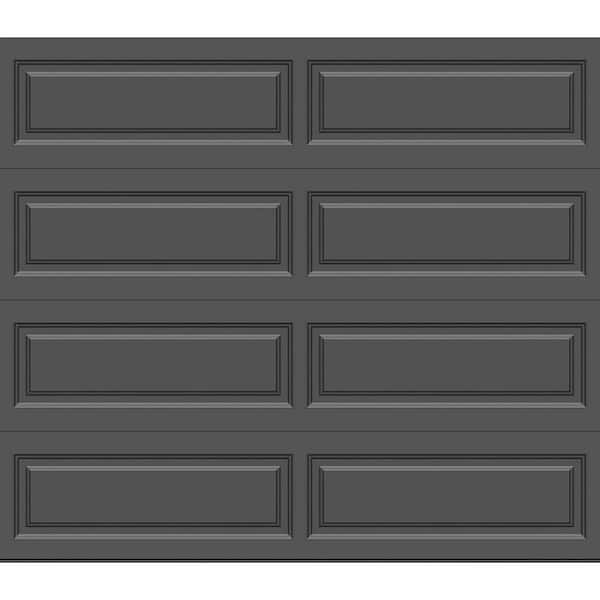 Clopay Classic Steel Long Panel 8 ft. x 7 ft. Insulated 12.9 R-Value  Charcoal Garage Door without windows
