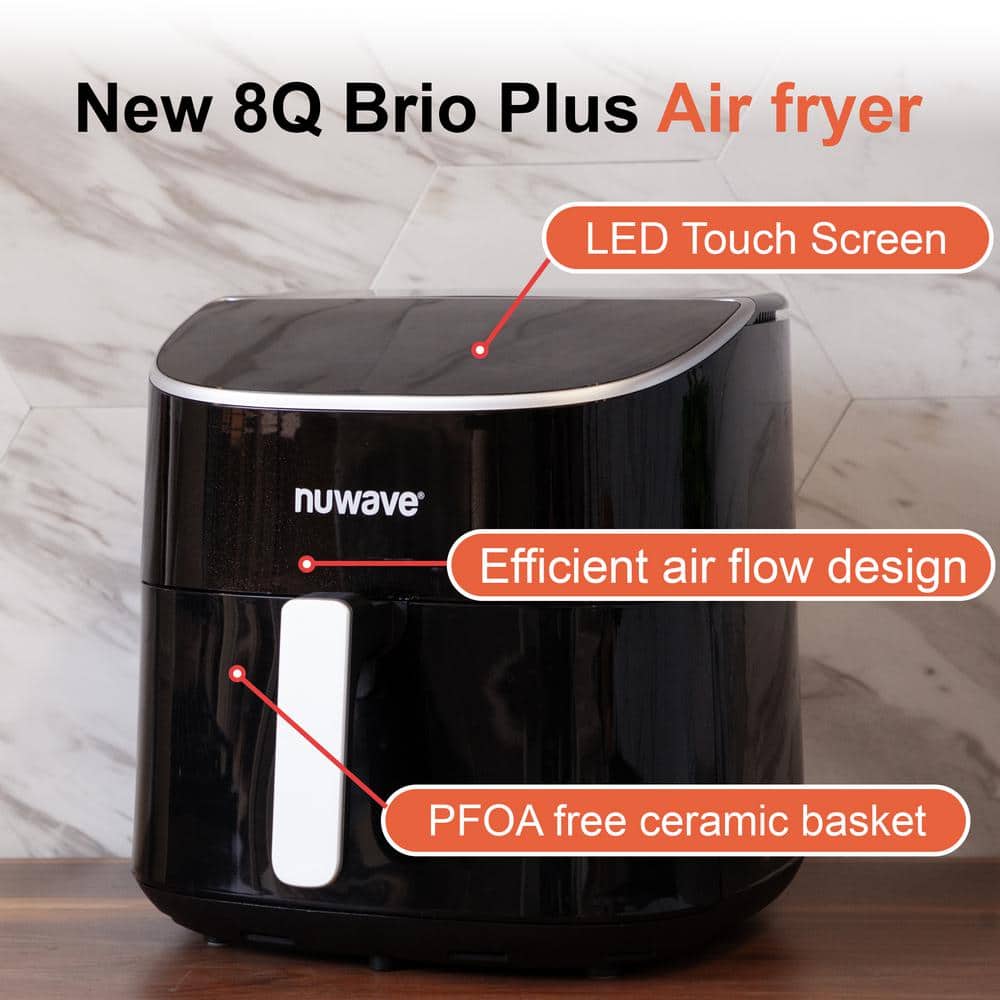 Brio Plus 8 Qt. Black Air Fryer