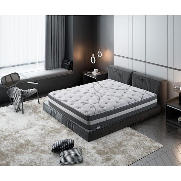 Unbranded 12 in. Medium to Soft Hybrid Pocket Spring Tight Top Twin Mattress