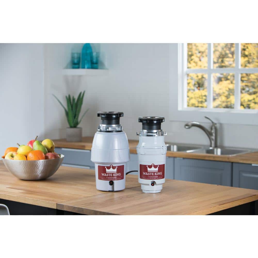 Silver Continuous Feed Stainless Steel Food Waste Disposer