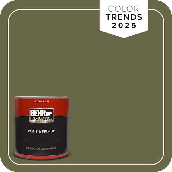 BEHR PREMIUM PLUS 1 qt. #PPU9-24 Amazon Jungle Flat Exterior Paint & Primer