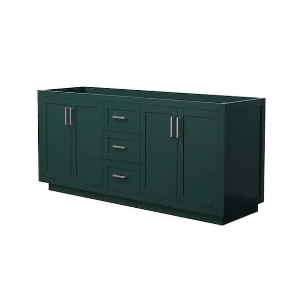 Wyndham Collection Miranda 71 in. W x 21.75 in. D x 33 in. H Double Bath Vanity Cabinet without Top in Green