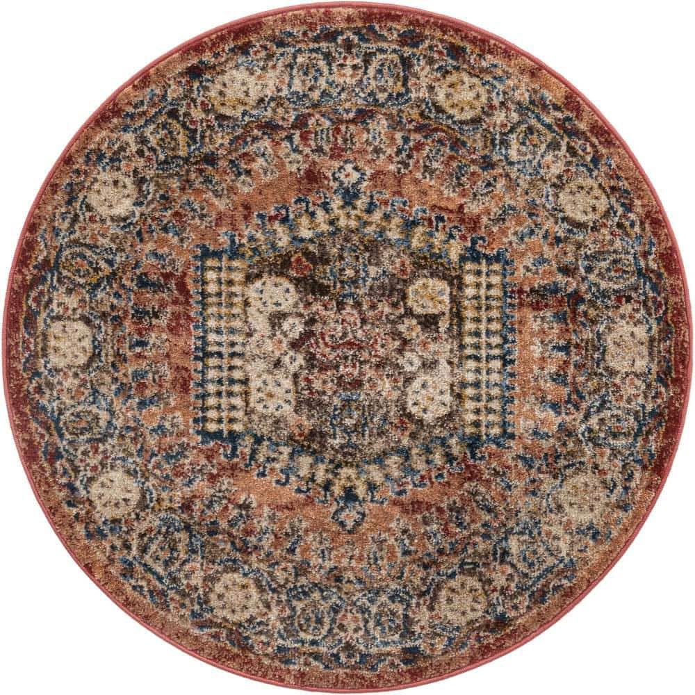 Unique Loom Utopia Larissa Terracotta 3' 3 x 3' 3 Area Rug 3187547