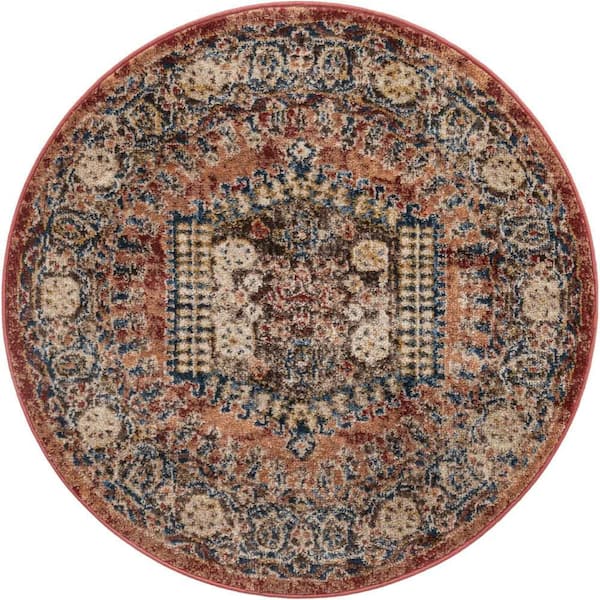 Unique Loom Utopia Larissa Terracotta 3' 3 x 3' 3 Area Rug