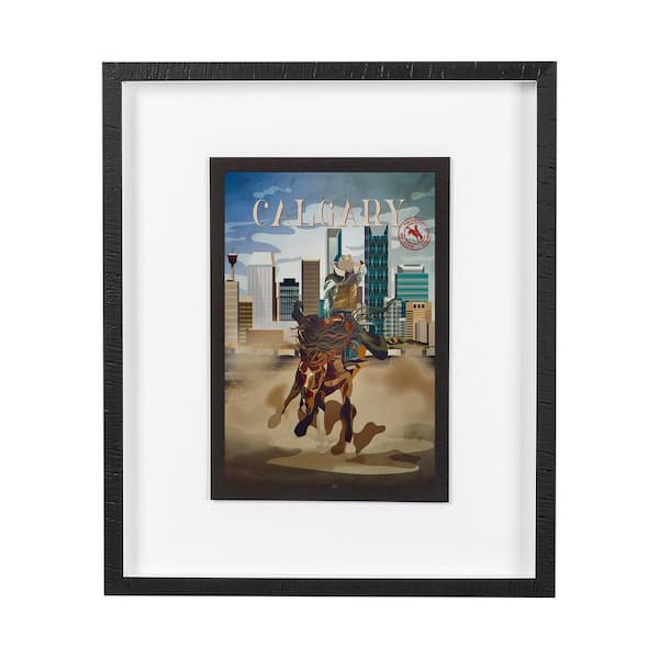 Calgary Go Series Black Framed Wall Art 25.5 in. x 21.5 in.