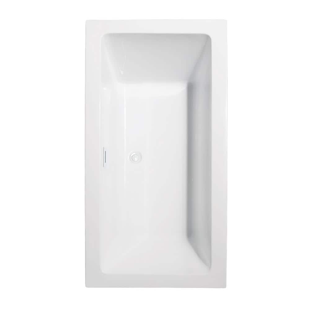Melody 60'' Shiny White Acrylic Freestanding Bathtub