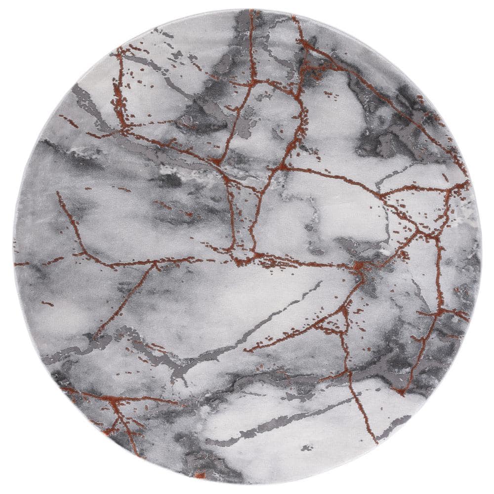 Craft Gray/Brown 7 ft. x 7 ft. Distressed Abstract Round Area Rug price history on PriceWatchPro
