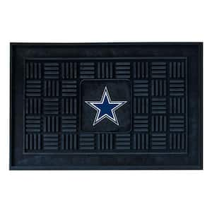 NFL Dallas Cowboys Black 19 in. x 30 in. Vinyl Outdoor Door Mat