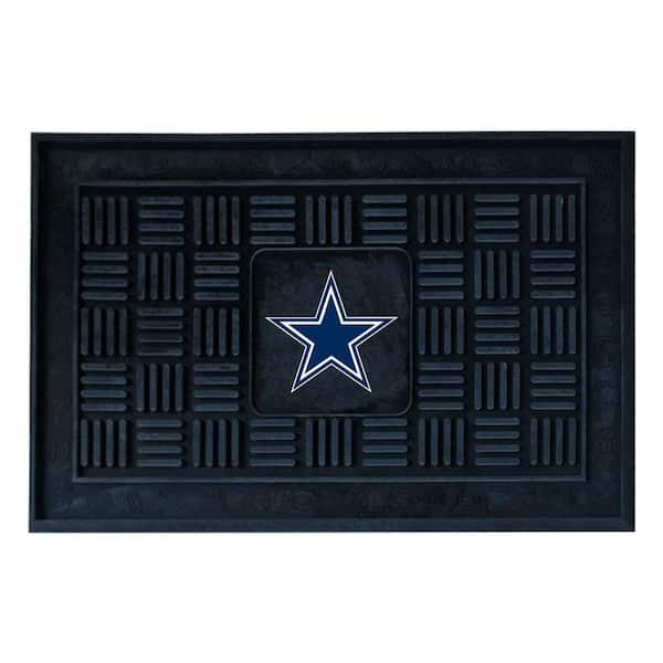 FANMATS NFL Dallas Cowboys Black 19 in. x 30 in. Vinyl Outdoor Door Mat