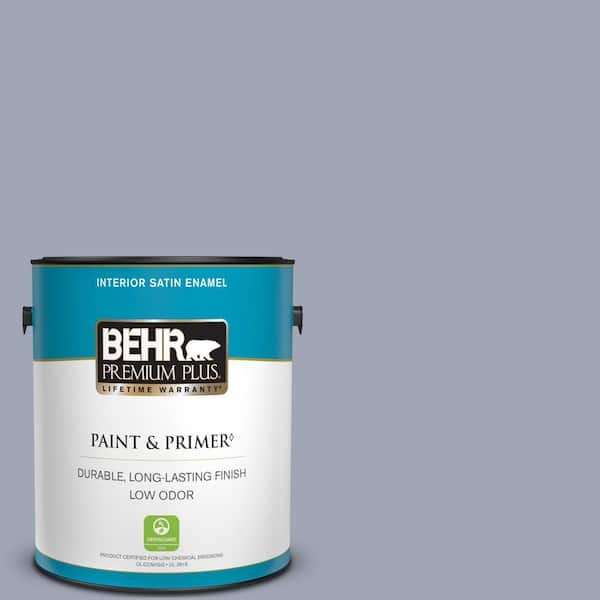 BEHR PREMIUM PLUS 1 gal. #PPU15-11 Great Falls Satin Enamel Low Odor Interior Paint & Primer