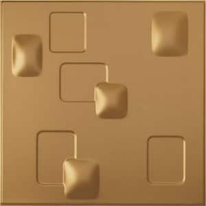 19-5/8"W x 19-5/8"H Avila EnduraWall Decorative 3D Wall Panel, Gold (12-Pack for 32.04 Sq.Ft.)