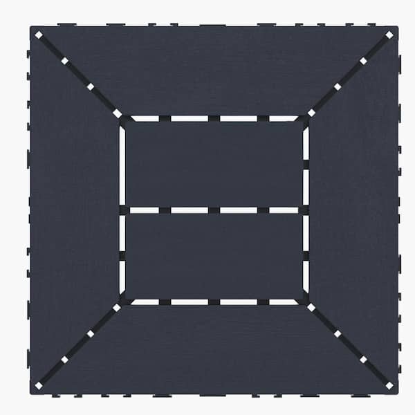 Unbranded Pathway Tile Floor Paver 12 in x 12 in Plastic Interlocking Floor Tiles 0.8 in. H for Garden Path Track 44-Pcs in Gray