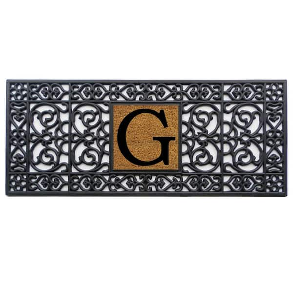 TrafficMaster Black 23.75 in. x 31.5 in. Rubber Door Mat 39372090002400032P  - The Home Depot