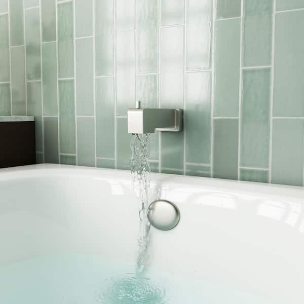 6.3 in. Tub Spout with Standard NPT 1/2 in. Connection in Brushed Nickel