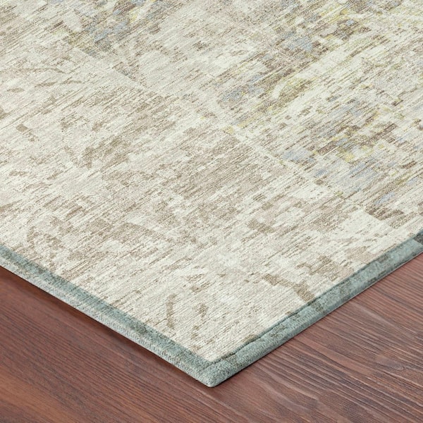 Chantille Machine Washable Indoor/Outdoor Abstract ACN2785 Ivory 8 ft. x 10 ft. Area Rug