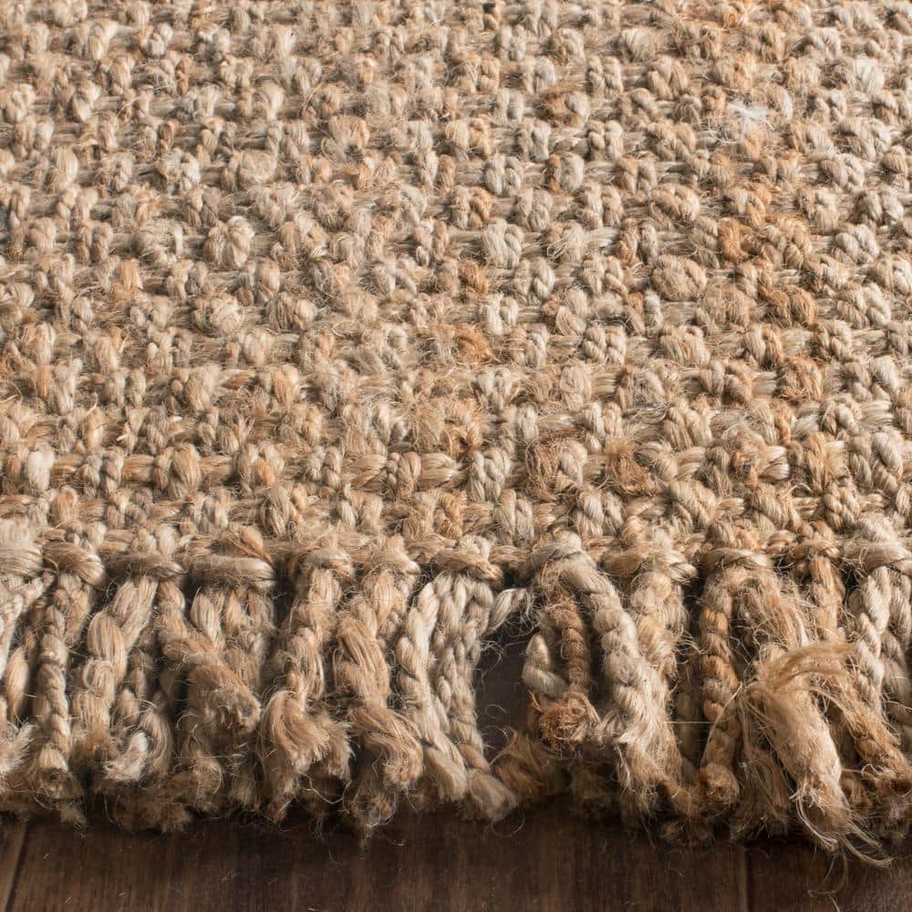 Natural Jute 2'6" x 12' Braided Runner Rug