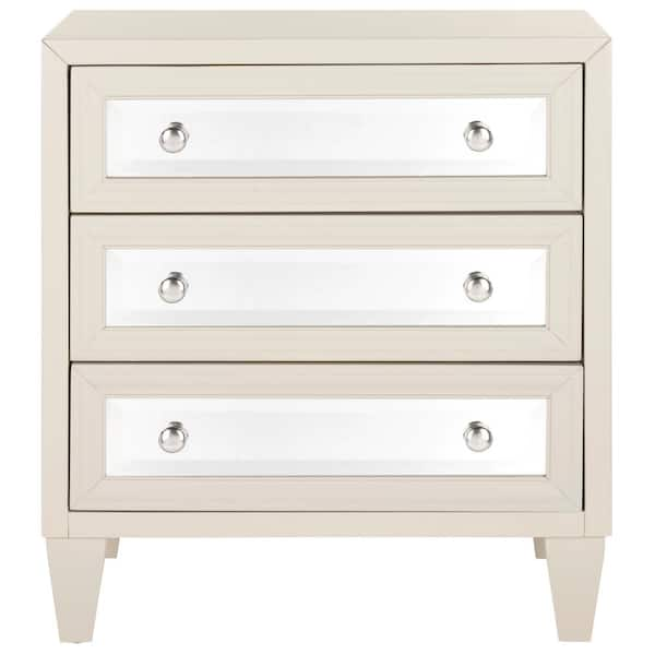 SAFAVIEH Marlon 3-Drawer Gray Nightstand Chest