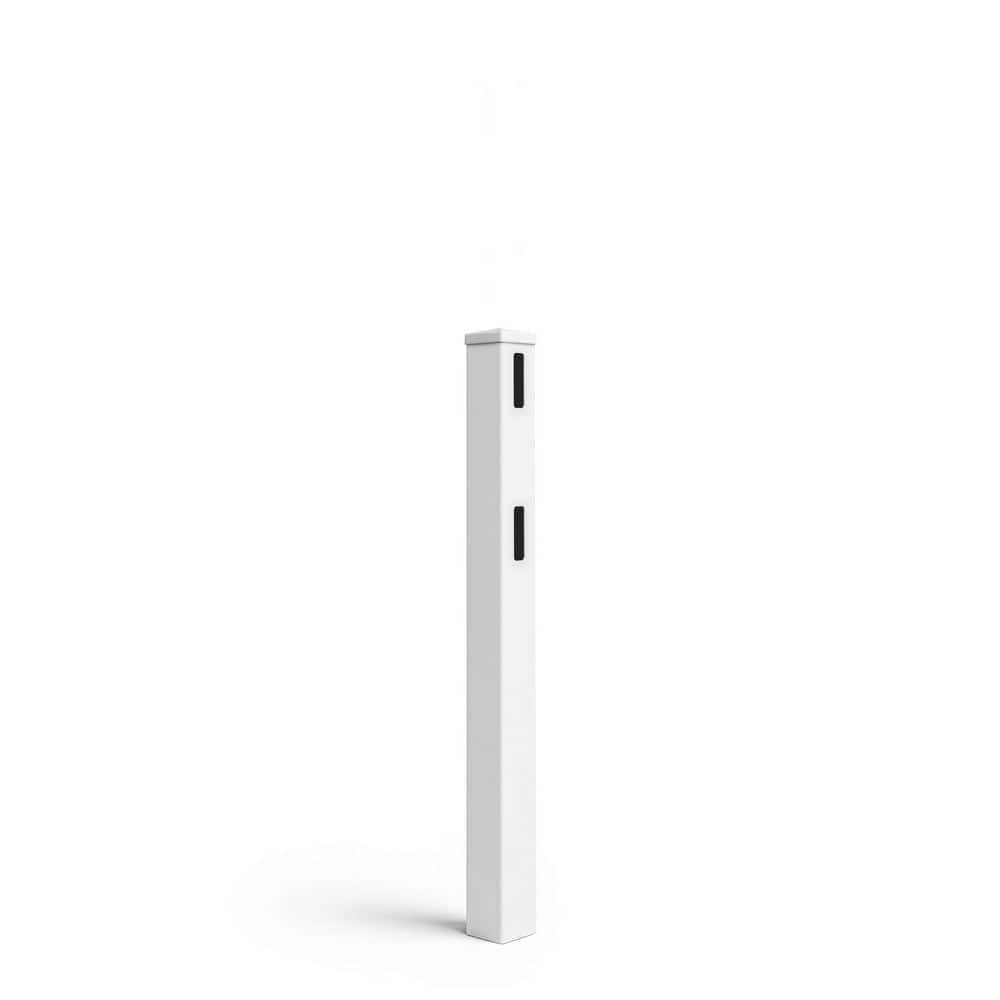 5 in. x 5 in. x 5 ft. White Vinyl End Fence Post with Cap (Single) price history on PriceWatchPro