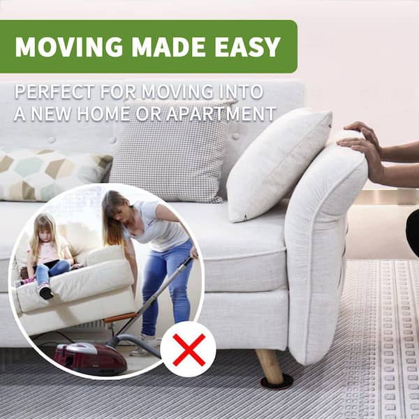 2-Pack Appliance Sliders For Refrigerators – Plastic Furniture Glide With Pull Strap, Protects Hardwood Floors, Easy Moving Slides