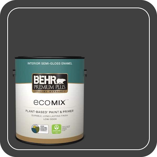 1 gal. #BXC-02 Bauhaus Semi-Gloss Enamel EcoMix Plant-Based Interior Paint & Primer