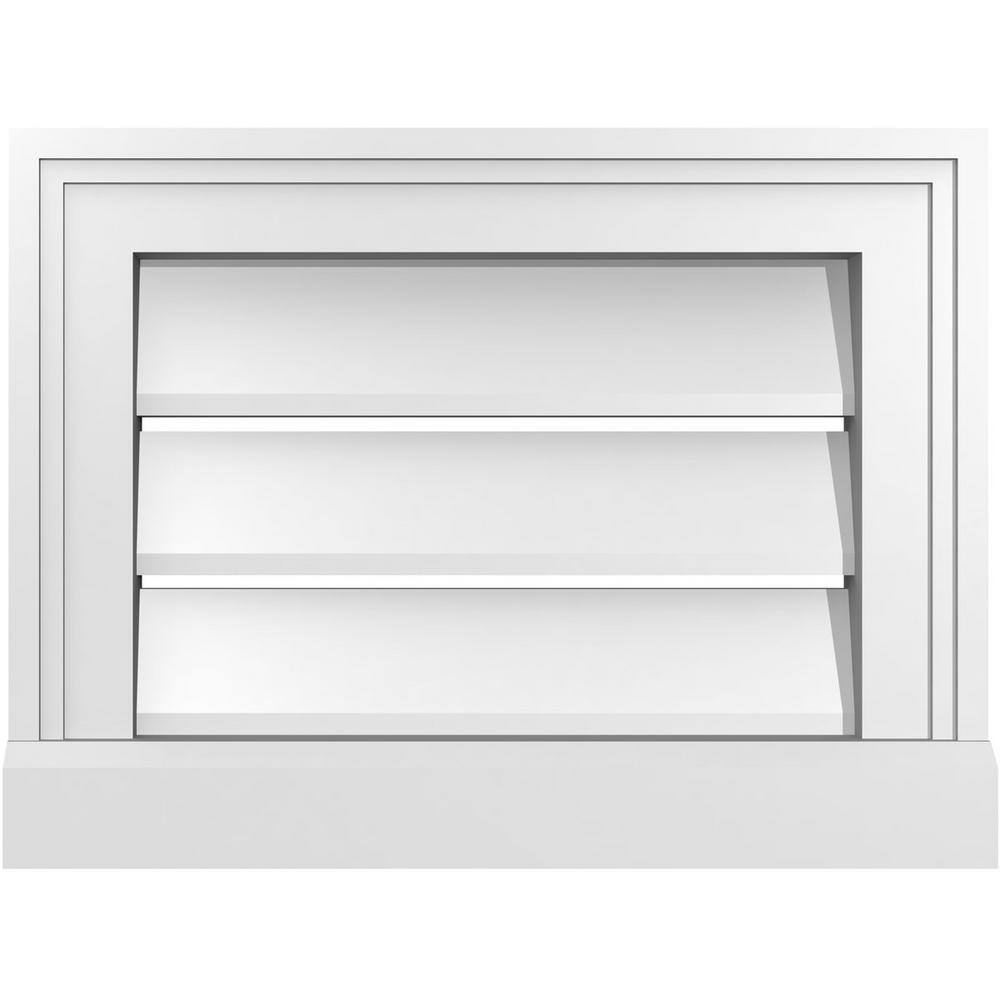 16 in. x 12 in. Vertical Surface Mount PVC Gable Vent: Functional with Brickmould Sill Frame price history on PriceWatchPro