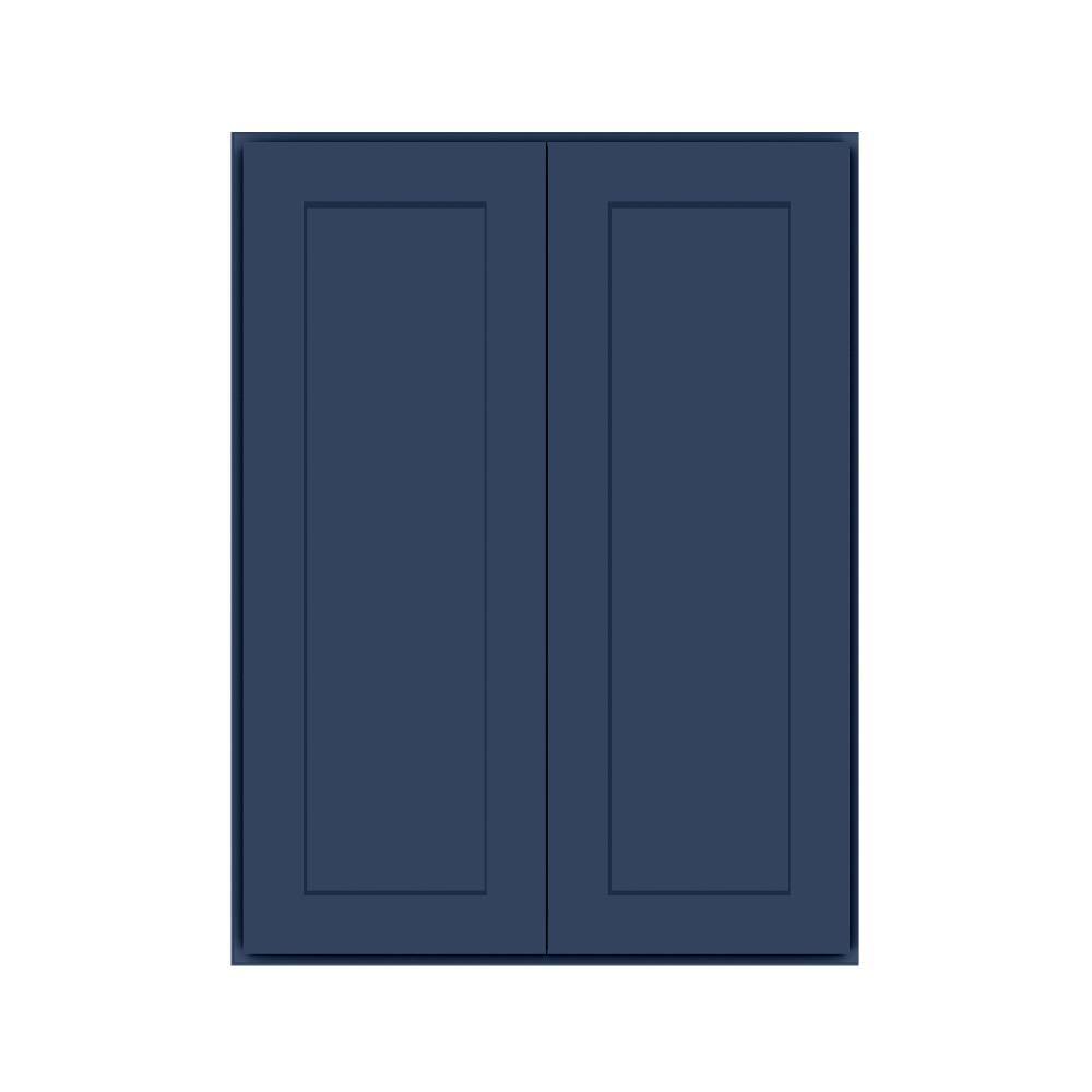 Easy-DIY 27 in. W x 12 in. D x 36 in. H Ready to Assemble Wall Kitchen Cabinet in Shaker Navy 2-Doors 2-Shelves price history on PriceWatchPro