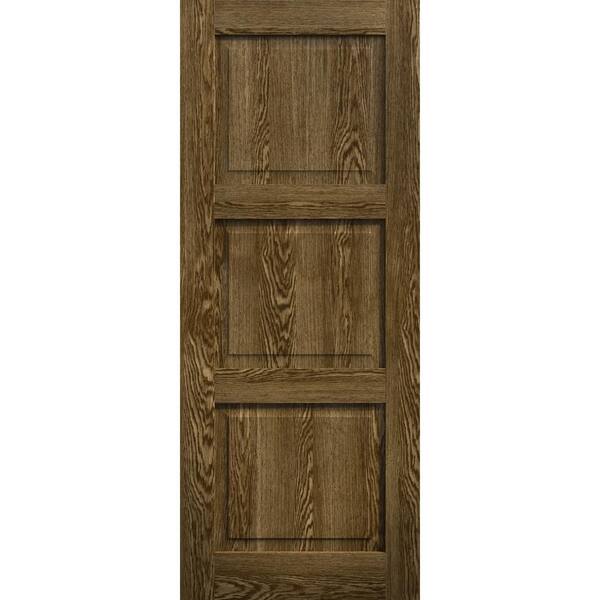Sartodoors 32 in. x 80 in. Marble Oak Color Solid Wood Slab with Hardware