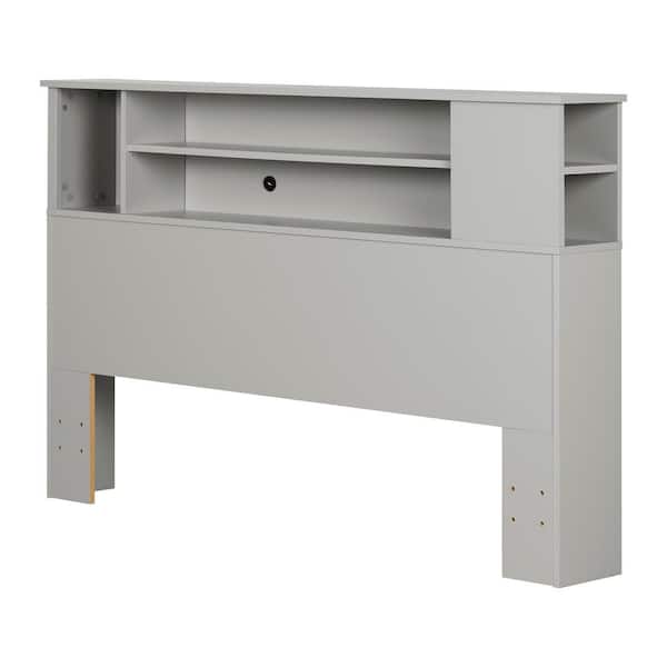 South Shore Vito Soft Gray Queen Headboard