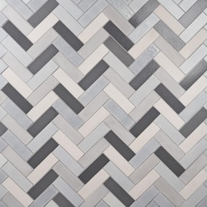 Vibe Cloud Blend 2.36 in. x 7.87 in. Matte and Glossy Cement and Lava Stone Subway Wall Tile (3.88 sq. ft./Case)