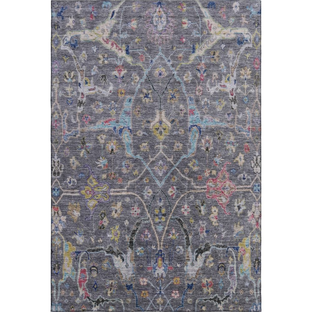 Mayfield Premium Machine Washable Abstract AMF2232 Gray 3 ft. x 4 ft. Area Rug price history on PriceWatchPro
