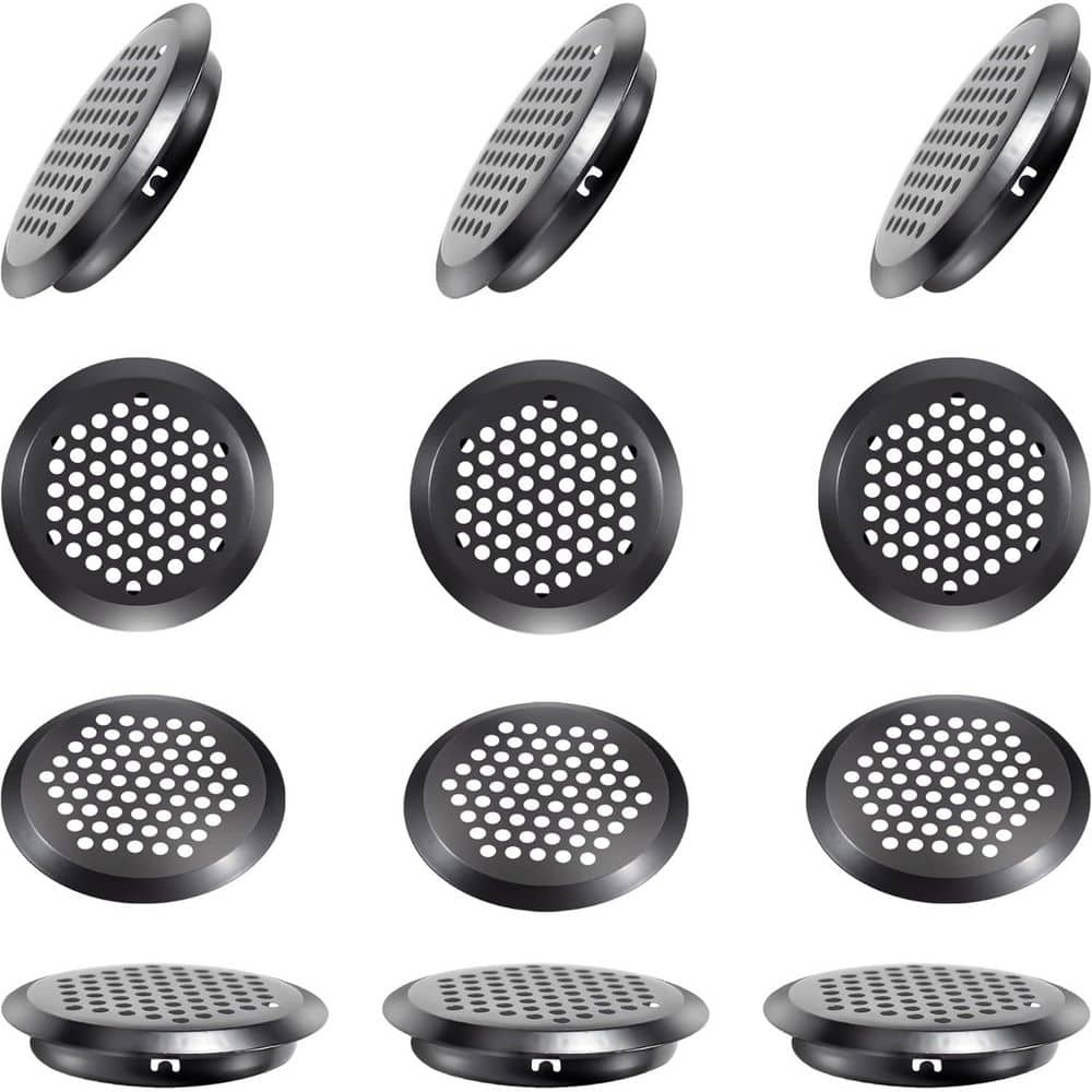 2 in. x 2.55 in. Round Black Honeycomb Design Stainless Steel Air Vent Soffit 50-Piece price history on PriceWatchPro