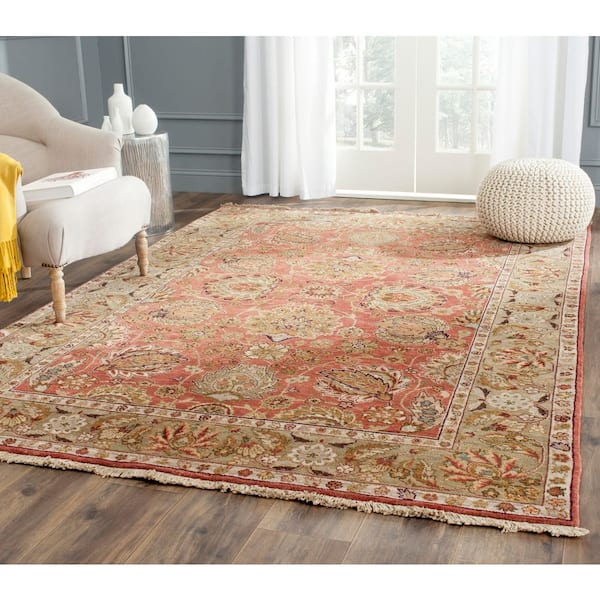 Old World 9 ft. x 12 ft. Copper/Green Oriental Area Rug