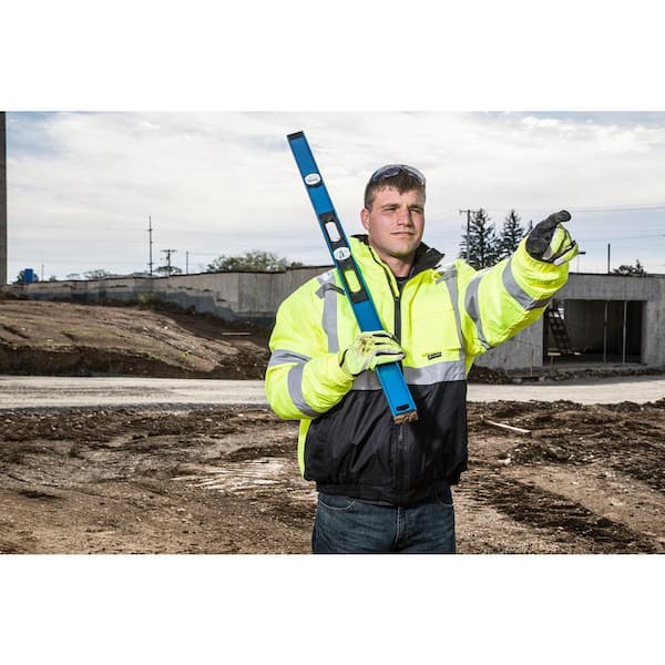 Extreme Work Medium Hi-Vis Safety Performance Synthetic Leather Work Glove with Spandex Back and Touch Screen Capability