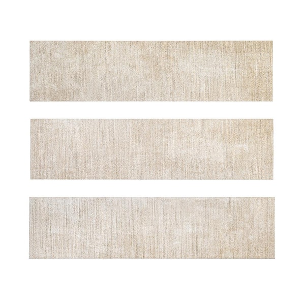 Jeffrey Court Cambric Beige 4 in. x 16 in. Textured Subway