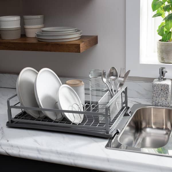 Kitchen Details Large Industrial Collection Dish Rack 28615-grey - The Home  Depot
