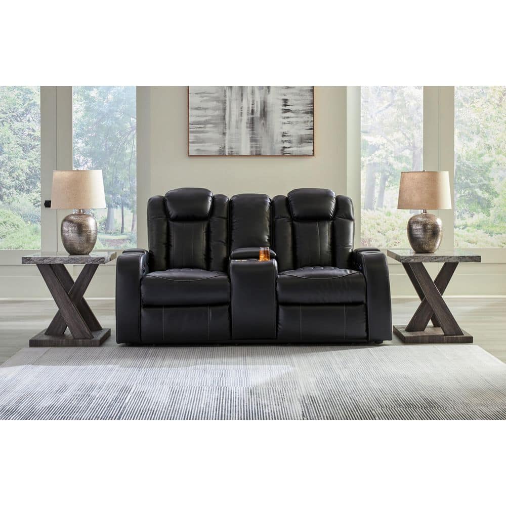 Signature DESIGN BY ASHLEY Caveman Den 75 in. Solid Faux Leather 2
